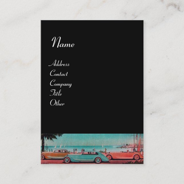 Tarjeta De Visita CARROS DE RETRO - Automóvil de reparación (Anverso)