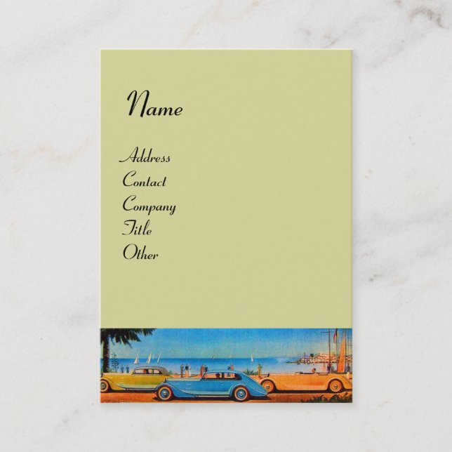 Tarjeta De Visita CARROS DE RETRO - Automóvil de reparación (Anverso)