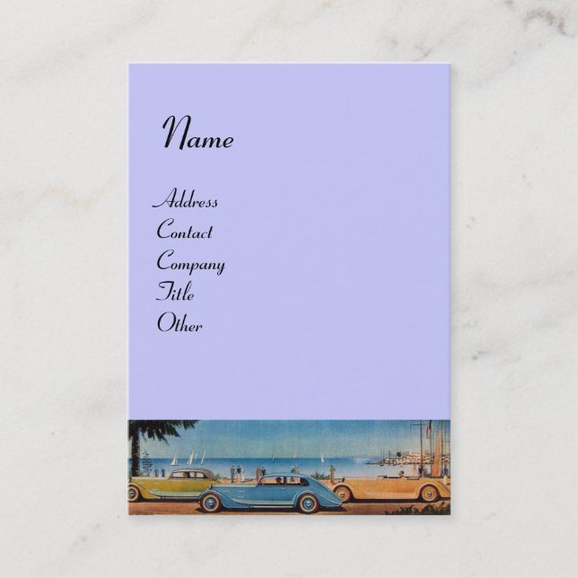 Tarjeta De Visita CARROS DE RETRO - Automóvil de reparación (Anverso)