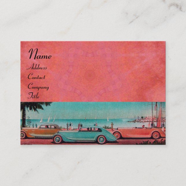 Tarjeta De Visita CARROS DE RETRO - Automóvil de reparación (Anverso)