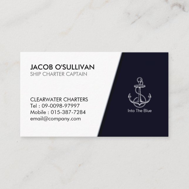 Tarjeta De Visita Carta de barcos pesqueros (Anverso)