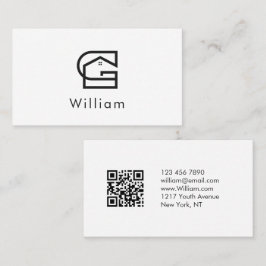 Tarjeta De Visita Carta de bienes raíces corporativos G House