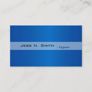 Tarjeta De Visita Carta de negocios azul simple y elegante.