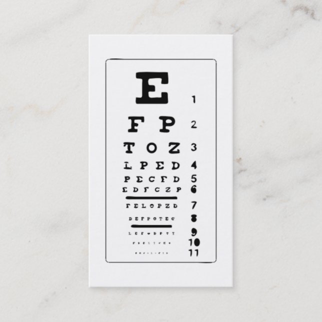 Tarjeta De Visita Carta de ojo (Anverso)