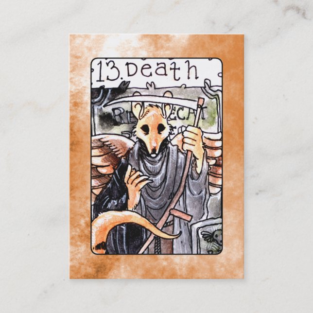 Tarjeta De Visita Carta de tarot de la muerte (Anverso)