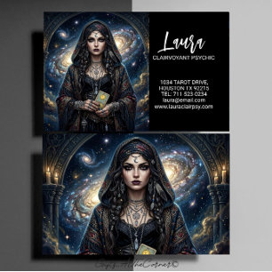 Tarjeta De Visita Carta de Tarot Psíquico Clarividente 
