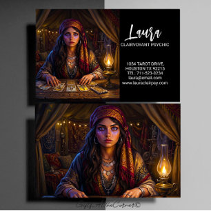 Tarjeta De Visita Carta de Tarot Psíquico Clarividente