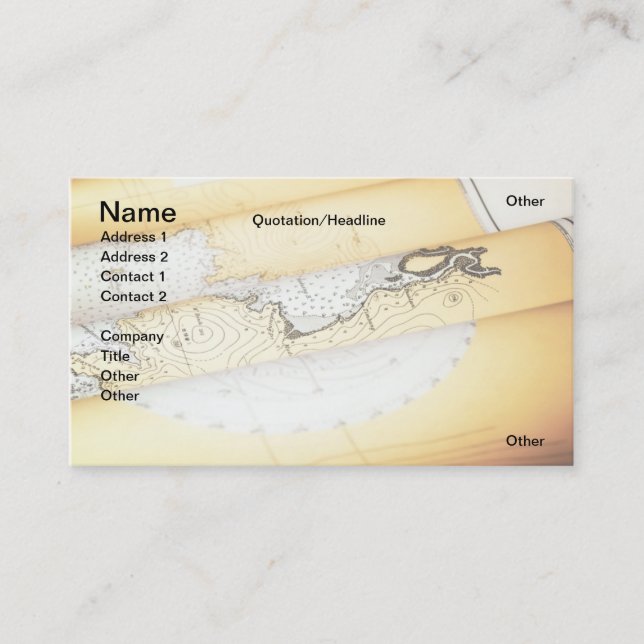 Tarjeta De Visita Carta náutica (Anverso)