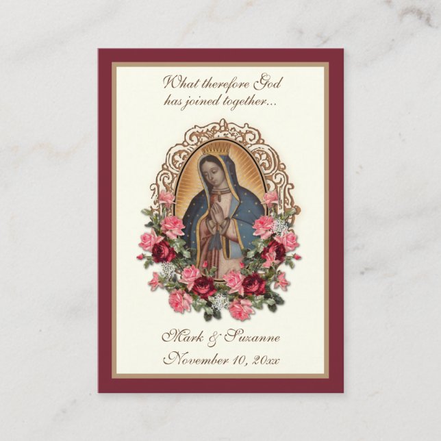 Tarjeta De Visita Carta Santa de Guadalupe (Anverso)
