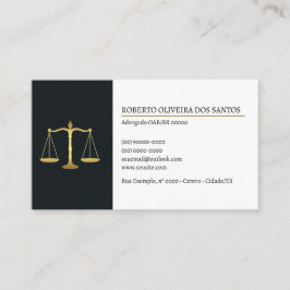Tarjeta De Visita Cartão de Visita Advogado - Preto e Branco