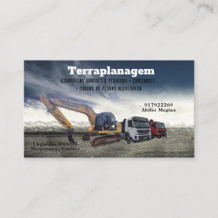 Tarjeta De Visita Cartão de visita Bulldozer