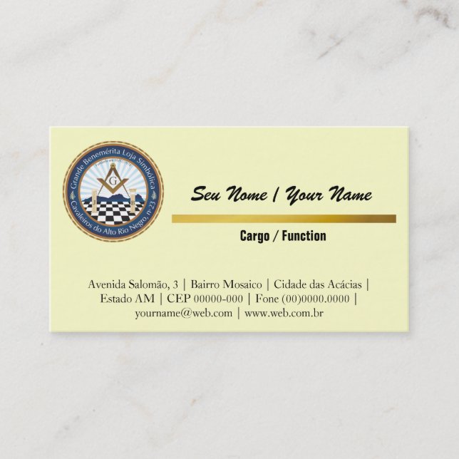 Tarjeta De Visita Cartão de Visita Editável da CARN Brasil (Anverso)