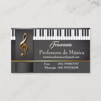 Tarjeta De Visita Cartão de Visita Professor Musica
