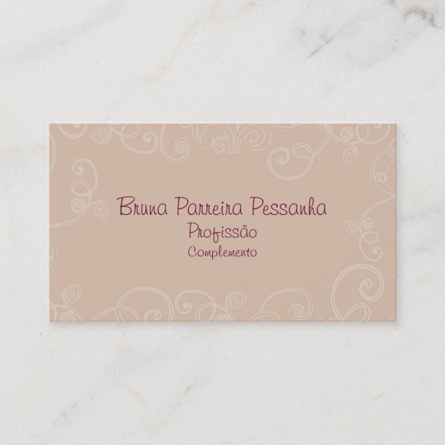 Tarjeta De Visita Cartão de visitas Rosa Envelhecido (Anverso)