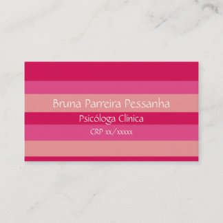 Tarjeta De Visita Cartão de visitas rosa listrasdo