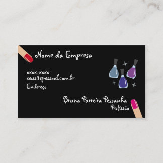 Tarjeta De Visita Cartão de visitas Unhas e Esmalte