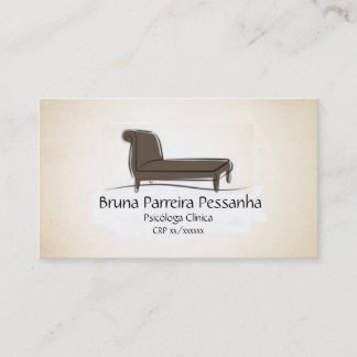 Tarjeta De Visita Cartão Divã Psicanalista