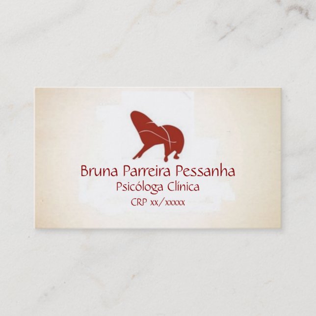 Tarjeta De Visita Cartão Poltrona Psicanalista (Anverso)