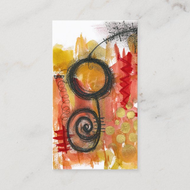 Tarjeta De Visita Cartas comerciales de arte abstracto - blanco negr (Anverso)