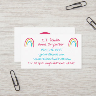 Tarjeta De Visita Cartas comerciales en arco iris