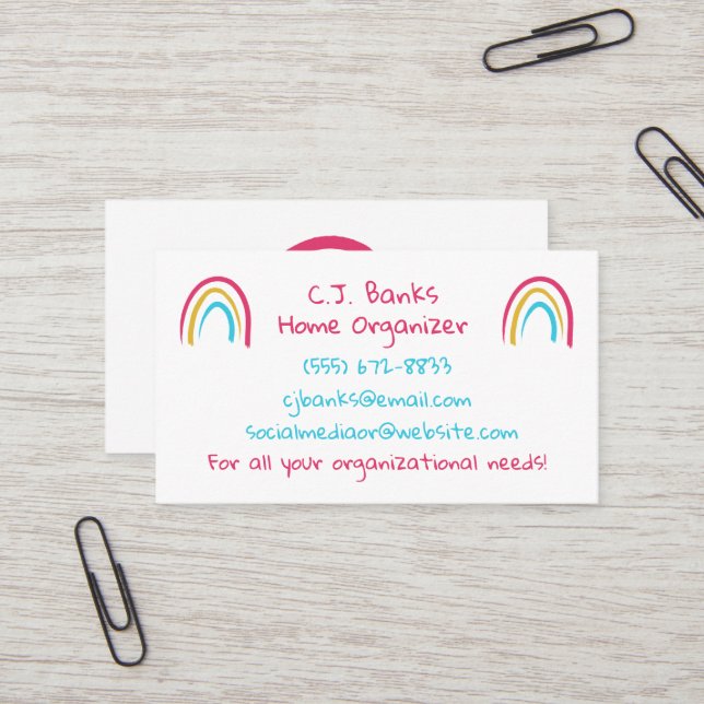Tarjeta De Visita Cartas comerciales en arco iris (Anverso/Reverso In Situ)
