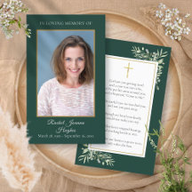 Cartas conmemorativas conmemorativas del funeral d