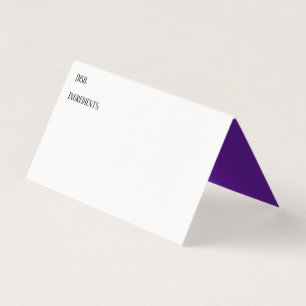 Tarjeta De Visita Cartas de carpas para la mesa de buffet blanco y p