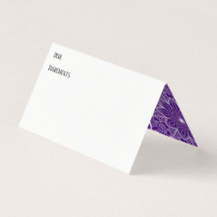 Tarjeta De Visita Cartas de carpas para la mesa de buffet blanco y p