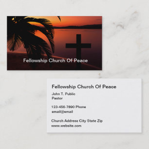 Tarjeta De Visita Cartas de doble cara para el negocio de la iglesia
