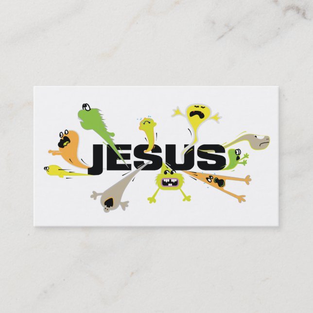 Tarjeta De Visita Cartas de las Escrituras de Jesús aterradoras (Anverso)