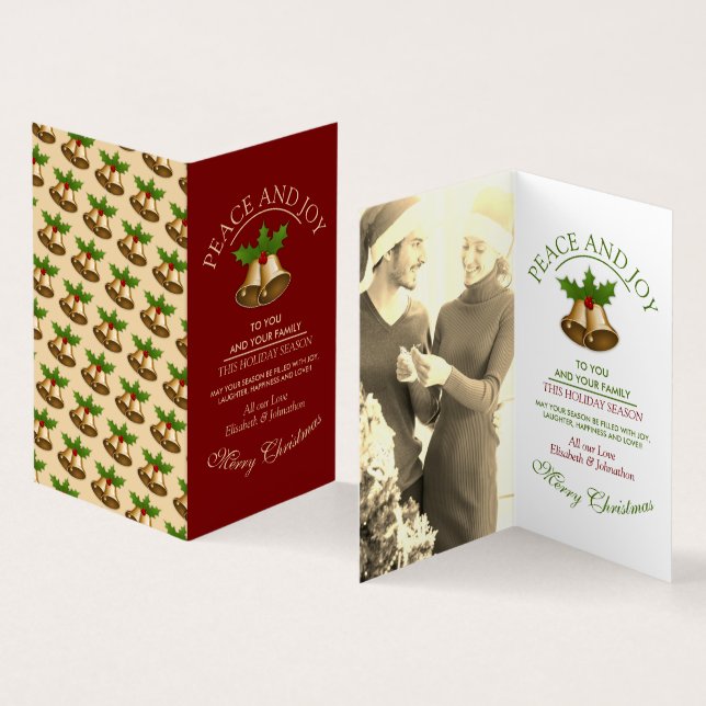 Tarjeta De Visita Cartas de Navidades de Mistletoe Bells (Interior y exterior)