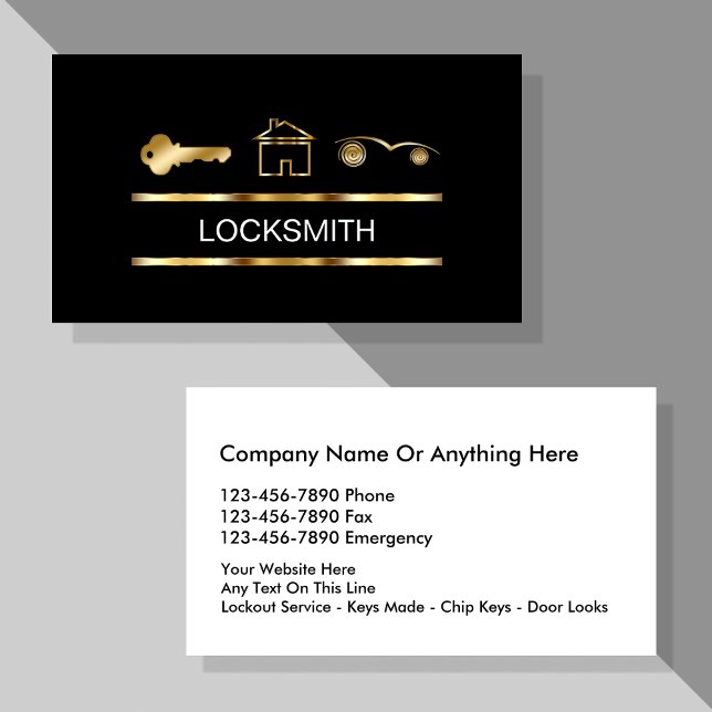 Tarjeta De Visita Cartas de Negocio de Locksmith (Subido por el creador)