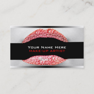 Tarjeta De Visita Cartas De Negocio En Bling Para Artistas De Maquil