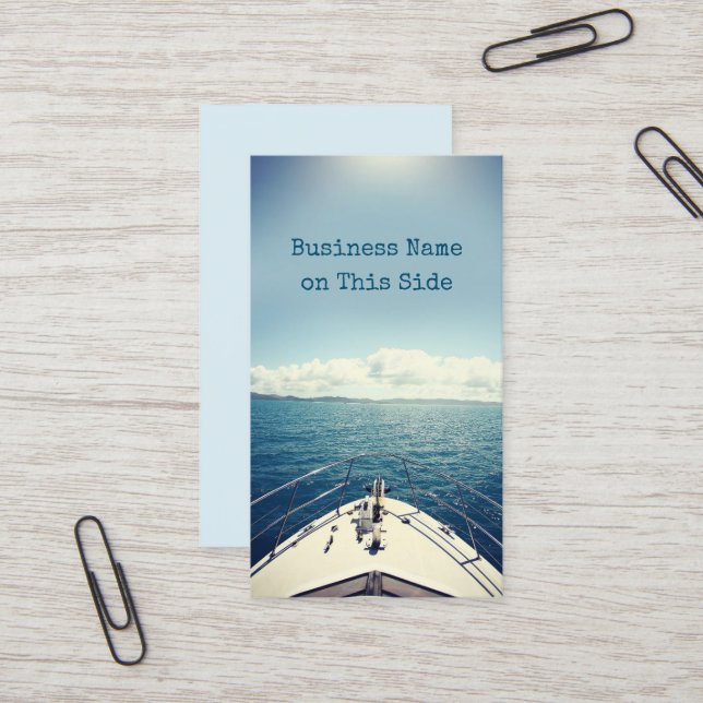 Tarjeta De Visita Cartas de negocio para barcos con carta de pesca (Anverso/Reverso In Situ)
