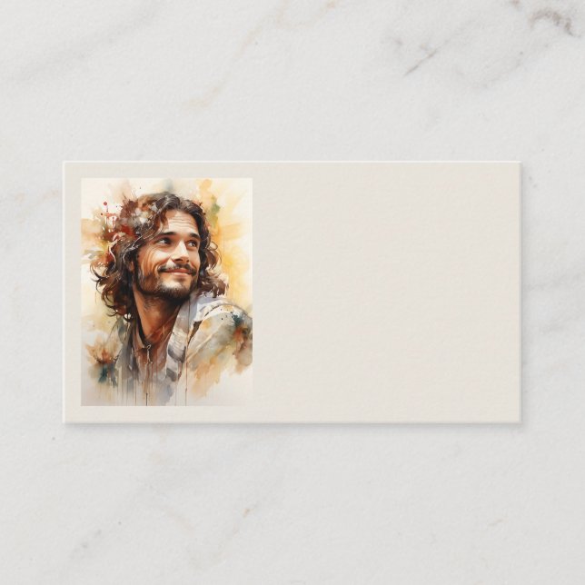 Tarjeta De Visita Cartas de negocio sonrientes de Jesús (Anverso)