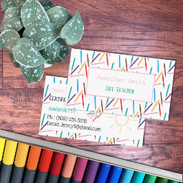 Tarjeta De Visita Cartas de negocios blancas de maestros de arte con