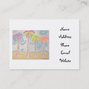Tarjeta De Visita Cartas de negocios coloridas de palmas