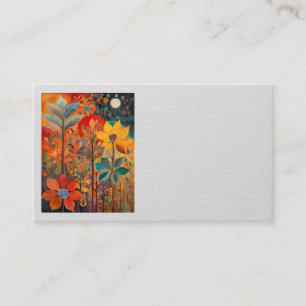 Tarjeta De Visita Cartas de negocios de arte de flores de otoño