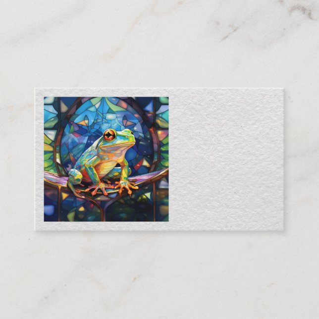 Tarjeta De Visita Cartas de negocios de arte de la rana (Anverso)