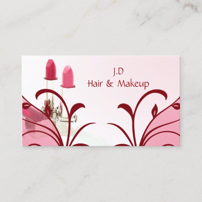 Tarjeta De Visita Cartas de negocios de artistas de maquillaje (Anverso)
