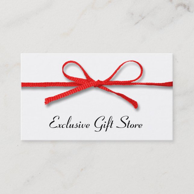 Tarjeta De Visita Cartas de negocios de Bow Rojo atadas (Anverso)