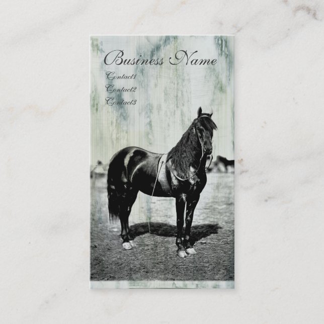 Tarjeta De Visita Cartas de negocios de caballos de la Unión de la G (Anverso)
