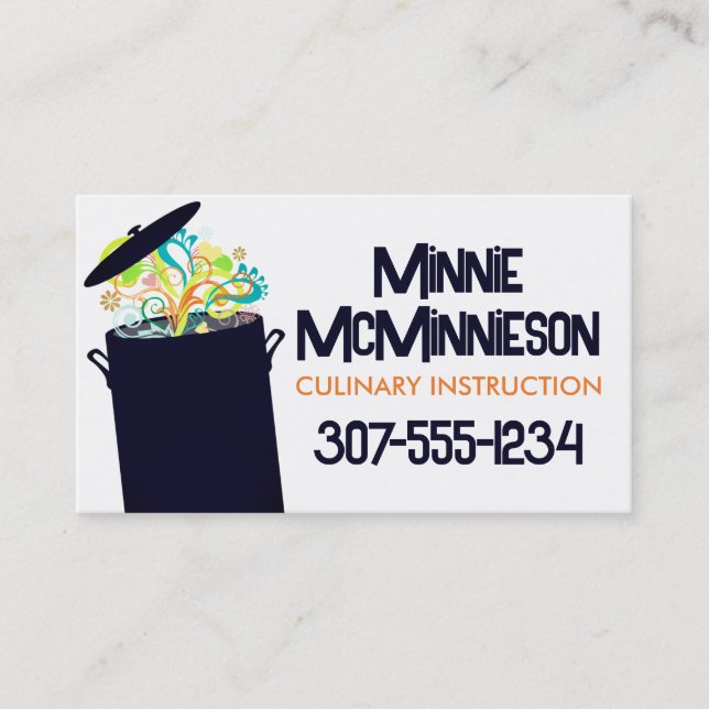 Tarjeta De Visita Cartas de negocios de cocineros cocineros de ollas (Anverso)