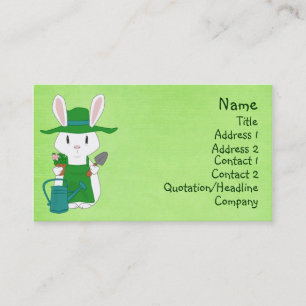 Tarjeta De Visita Cartas de negocios de conejo de jardinería