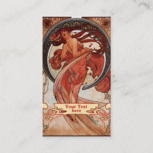 Tarjeta De Visita Cartas de negocios de estilo Art Nouveau de Mucha