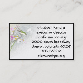 Tarjeta De Visita Cartas de negocios de estilo asiático con pájaro v