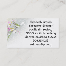 Tarjeta De Visita Cartas de negocios de estilo asiático con pájaro v