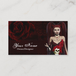 Tarjeta De Visita Cartas de negocios de fantasía - Mujer gótica oscu