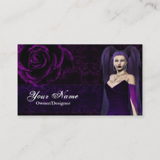 Tarjeta De Visita Cartas de negocios de fantasía - Mujer gótica oscu