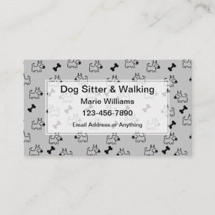 Tarjeta De Visita Cartas De Negocios De Guay Dog Sitter Y Dog Walkin